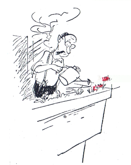 Freuden auf dem Balkon